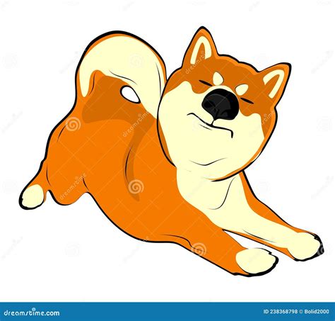 Shiba Inu Cartoon Stock Illustration Illustration Of Little 238368798