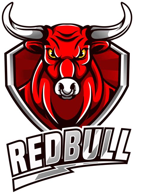 Red Bull Sport Mascot Logo Design By Visink Thehungryjpeg