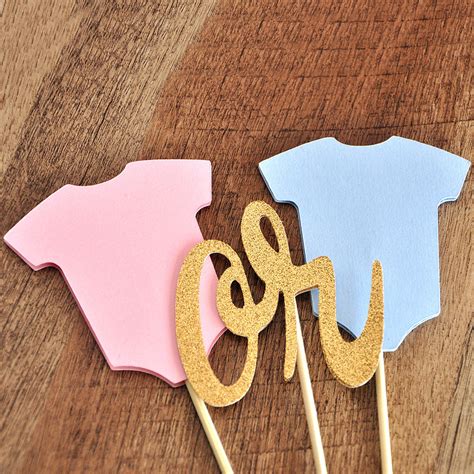 Gender Reveal Cake Topper Ships In 1 3 Business Days Gender Reveal I Confetti Momma