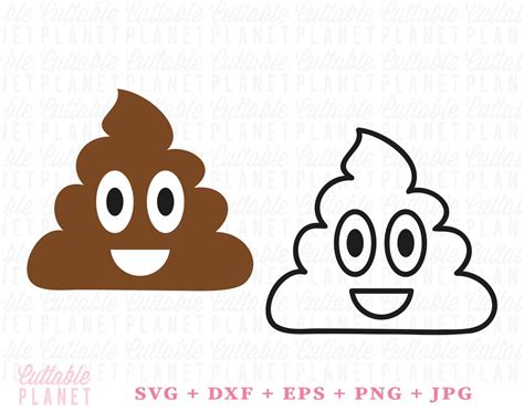 Poop Emoji Svg Poop Svg Poop Outline Svg Dxf Eps Png  Etsy Finland