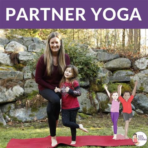 5 Easy Partner Yoga Poses For Kids Poster Kids Yoga Stories