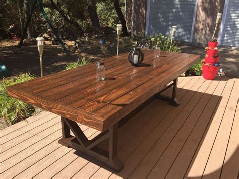 The table shown in production above is a great example of how one of our basic italian table designs can be scaled. DIY Large Outdoor Dining Table - Seats 10-12 | Outdoor ...