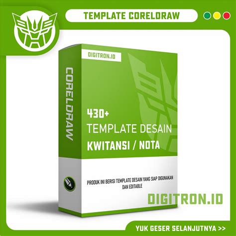 Jual Template Desain Kwitansi Nota Editable Format Cdr