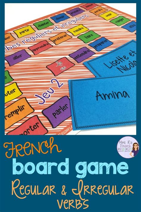 This French Board Game For Regular And Irregular Verbs Can Be Played