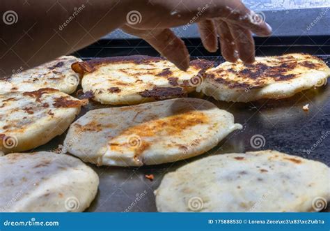 Pupusas From El Salvador A Typical Delicious Native Dish Stock Photo