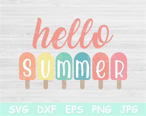 Hello Summer Svg Summer Quote Svg Files For Cricut Hello Etsy Hello