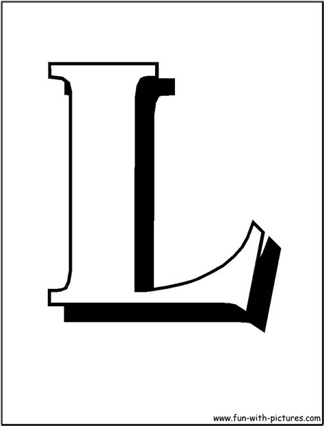 Bubble Letter L Coloring Pages