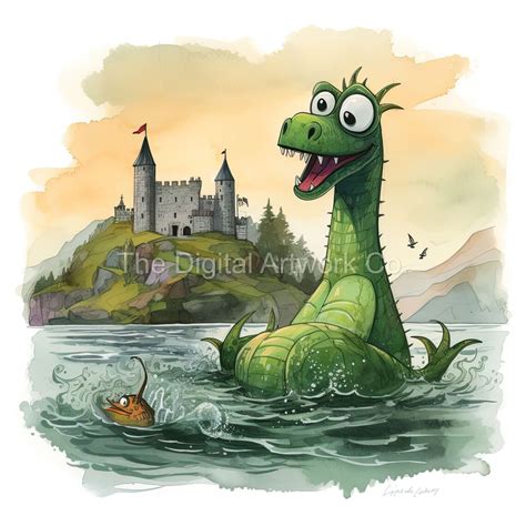 12 Designs Of Loch Ness Monster Clip Art 12 High Quality S Etsy Uk