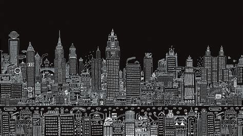 Wallpaper Digital Art City Dark Background Simple Background