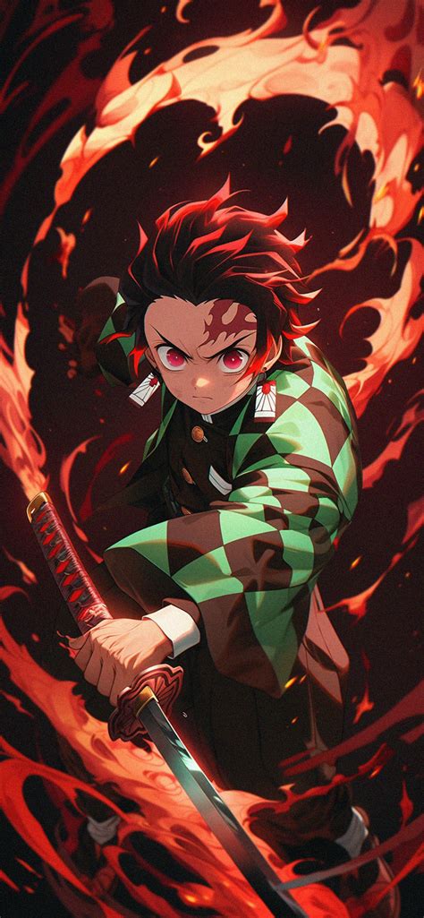 Tanjiro Kamado Dance Of The Fire God Wallpaper Tanjiro Wallpaper