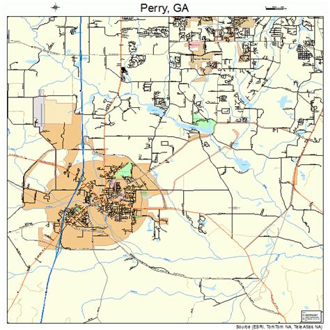 Perry Georgia Street Map 1360340