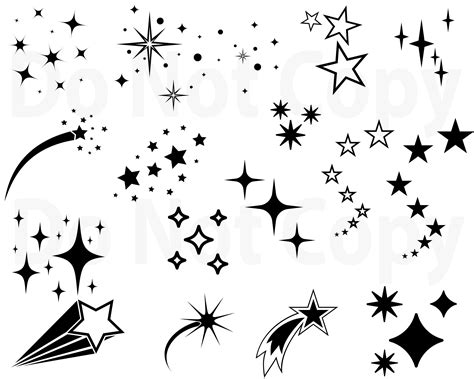 Stars Svg Bundle Star Vector Shooting Stars Svg File For Etsy Denmark