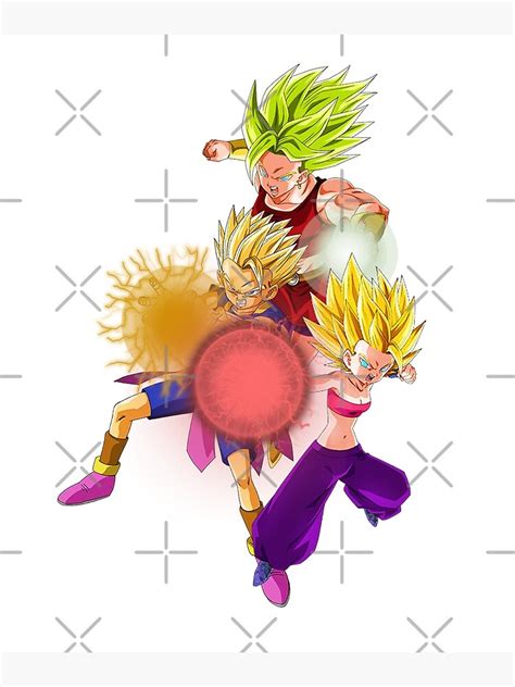 Ssj2 Cabba Caulifla Kale Dbz Dragon Ball Poster By Art Design 87