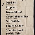 Cattle Decapitation - Other Collectable - Cattle Decapitation Set-List (11.11.2018)