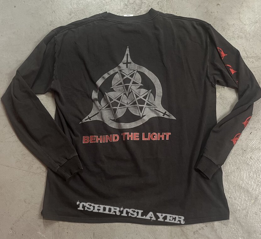 Deicide behind the light xl long sleeve shirt 1995 on blue grape