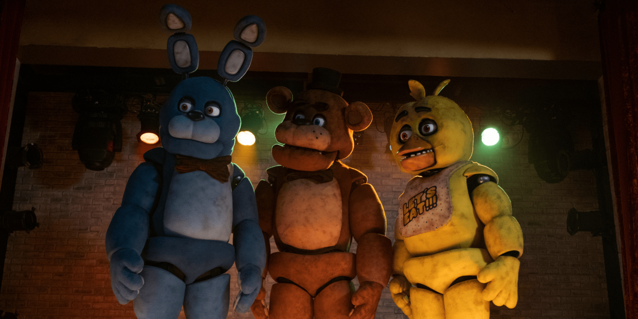 Bonnie, Freddy Fazbear and Chica in Five Nights at Freddy's