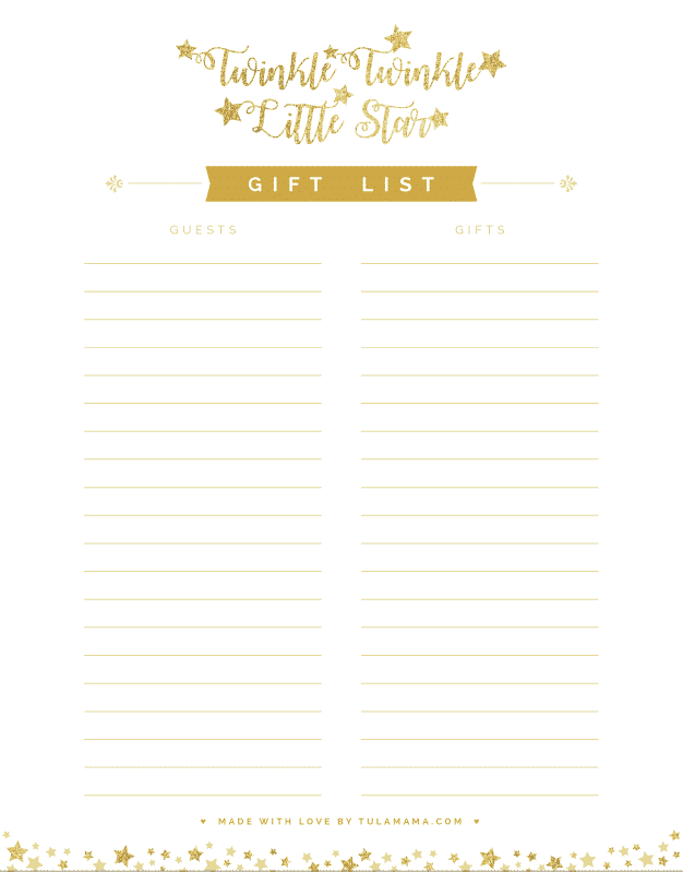 Free Printable Gift Tracker For Any Occasion - Tulamama