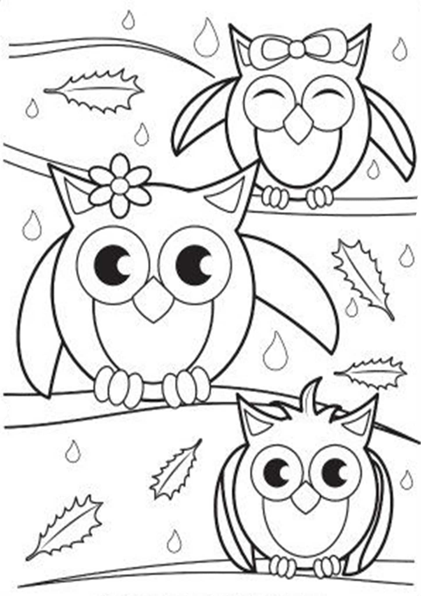 Free Printable Coloring Pages Owls