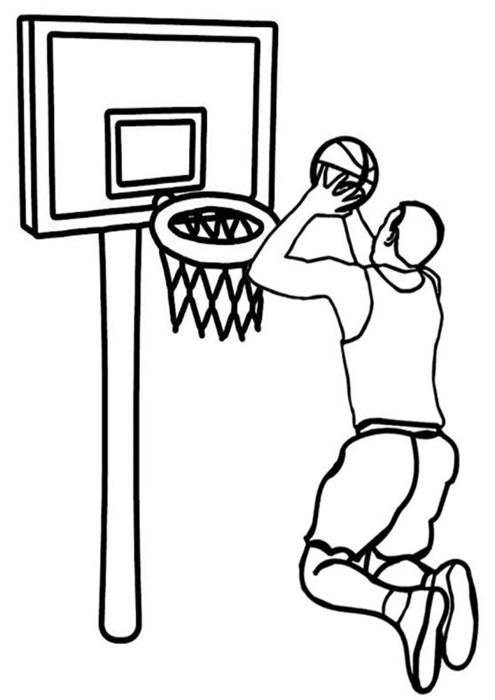 Free & Easy To Print Basketball Coloring Pages - Tulamama