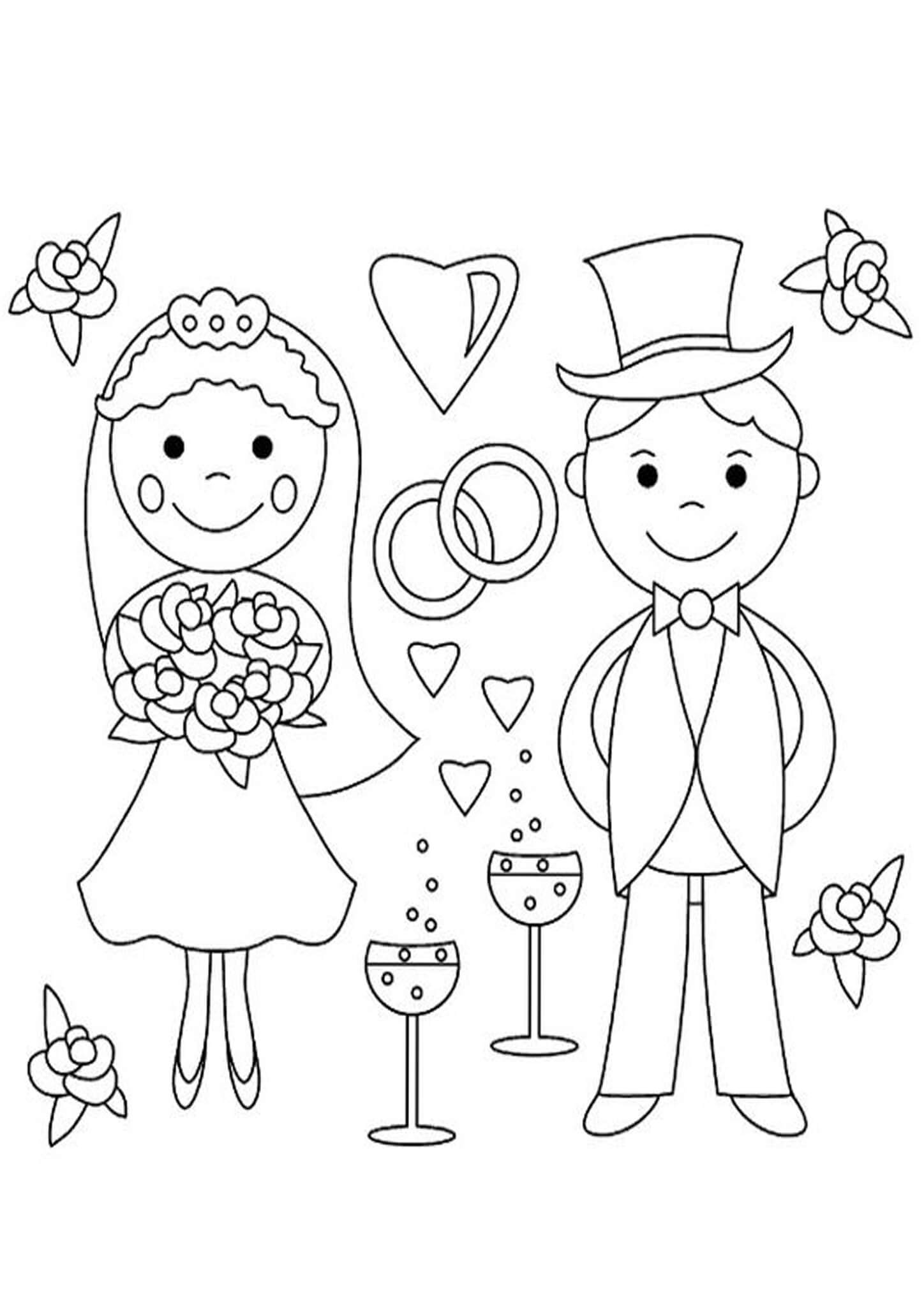 Free Printable Wedding Color Sheets For Kids