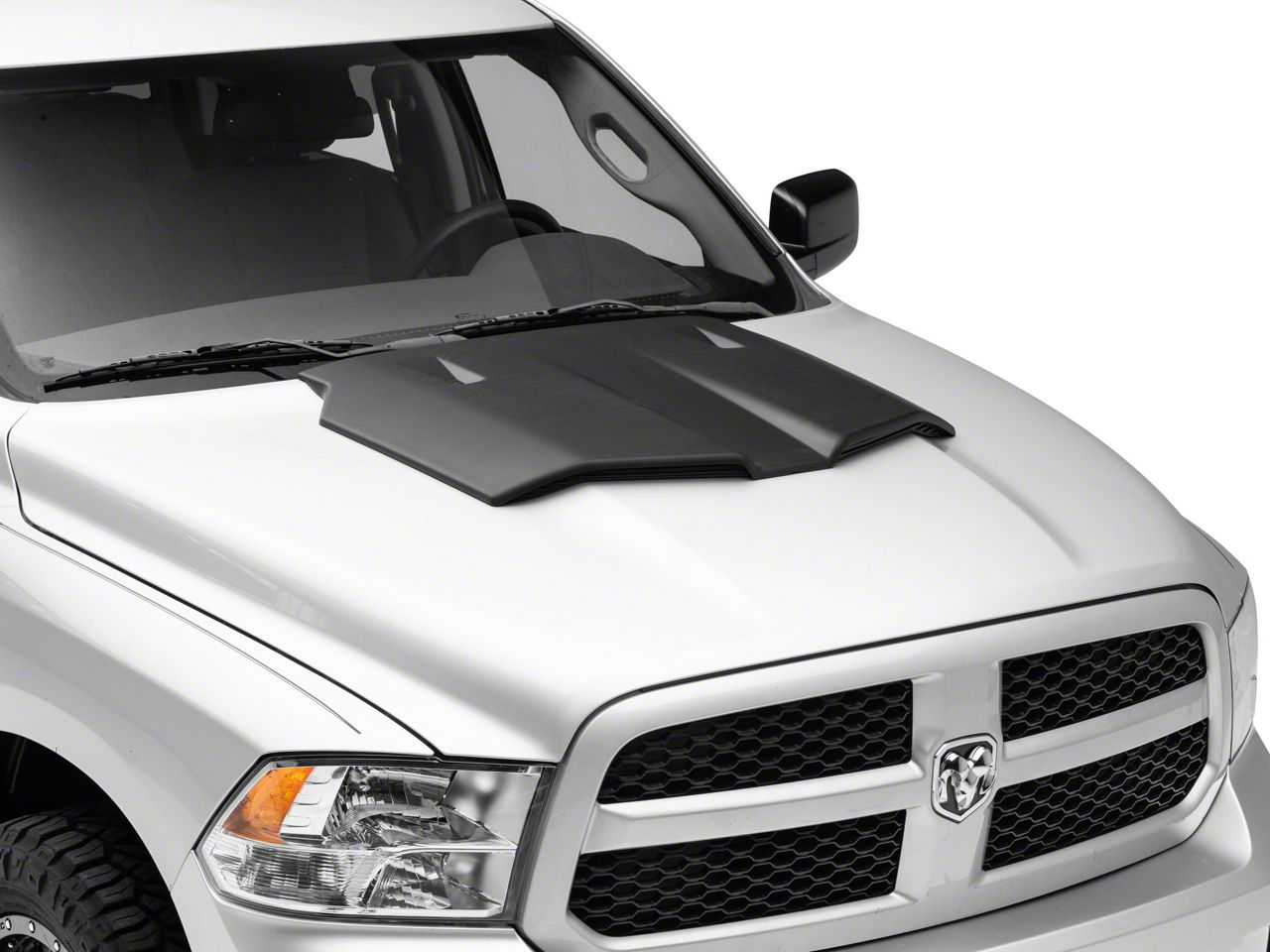 Air Design RAM 1500 Hood Scoop; Satin Black CH06A26 (13-18 RAM 1500 ...