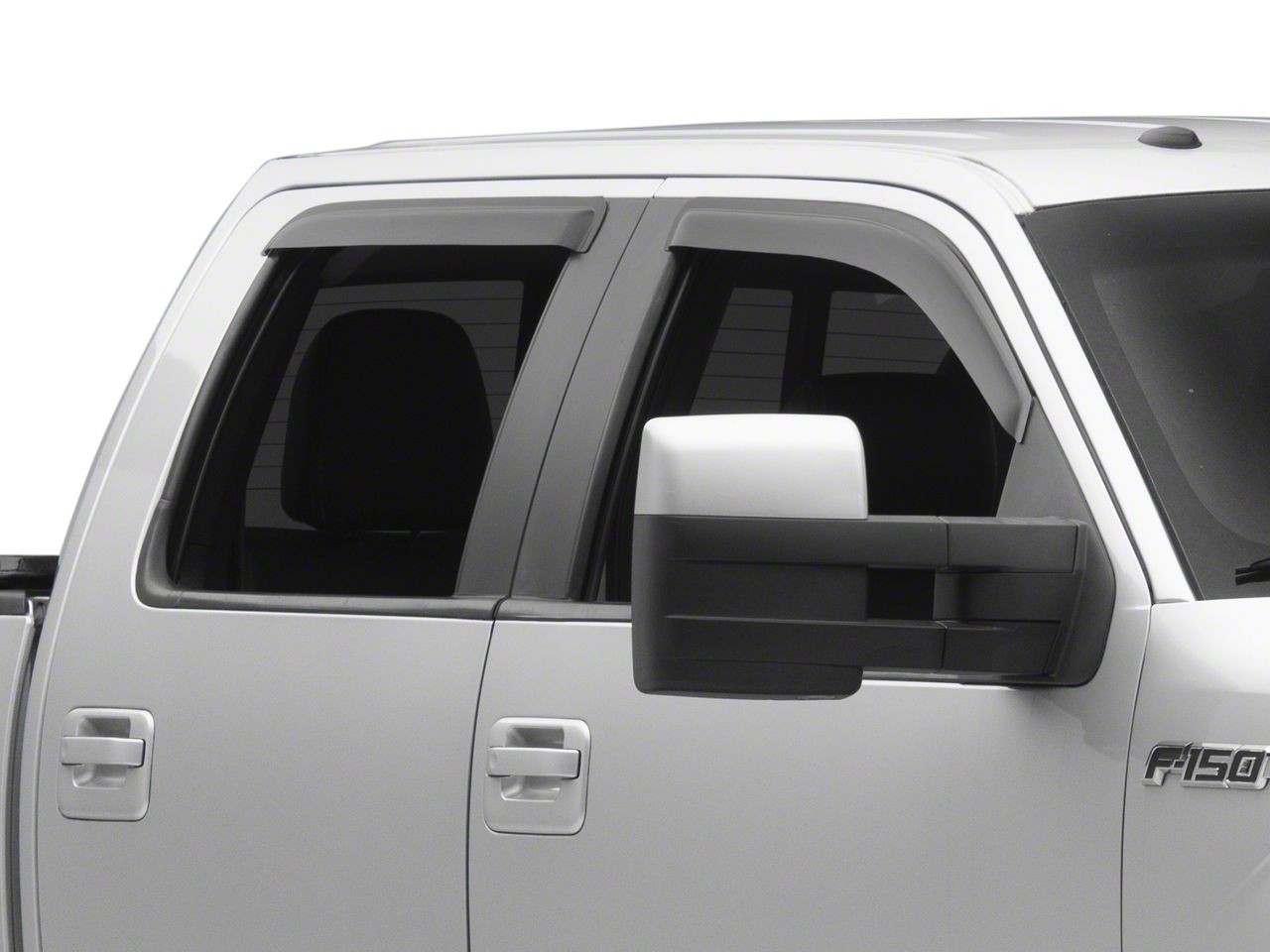 RedRock F-150 Window Deflectors; Front and Rear; Smoked T543320 (04-08 ...