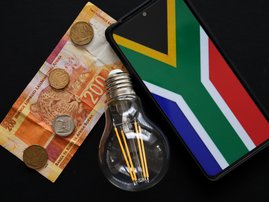 Concept of rising energy cost in South Africa