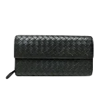 Black Leather Bottega Veneta Wallet