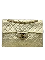 Gold Leather Chanel Shoulder Bag