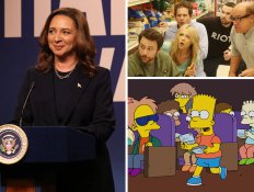 Did SNL’s Maya Upgrade Her Kamala? Will Sweet Dee Miss Abbott Field Trip? Best Simpsons Series Finale Gag? Did Fire Ruin Shower Sex? More TV Qs!