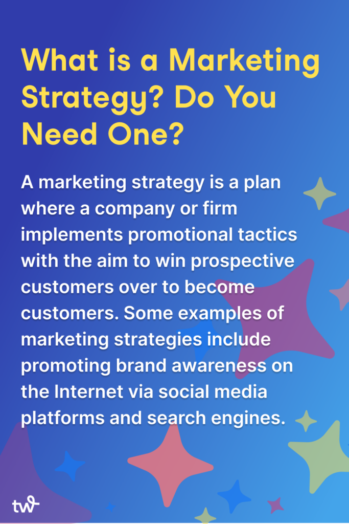 Infographic that poses and answers the question: What is a Marketing Strategy? Do You Need One?