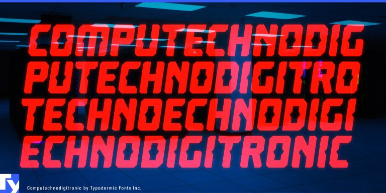 Legible and Sleek: Computechnodigitronic Typeface in Action