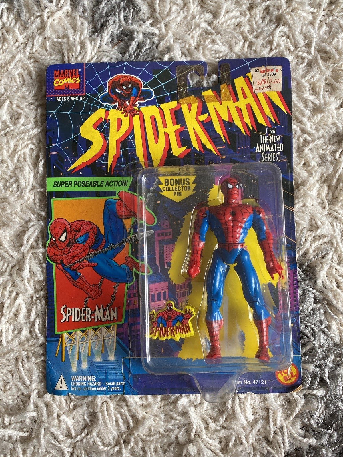 ToyBiz 1994 Spider-Man Super Poseable Action Figure New In Box 