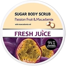 Сахарный скраб для тела «Маракуйя и макадамия» Fresh Juice Passion Fruit & Macadamia