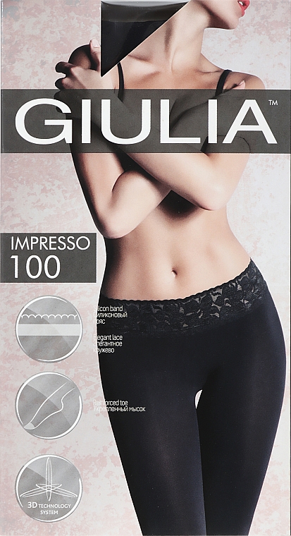 Колготки для женщин "Impresso" 100 Den, nero - Giulia