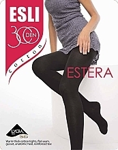 Колготки женские хлопковые Esli Estera 300 New, nero Elegante