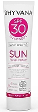 Солнцезащитный крем SPF30 Dhyvana Raspberrry Oil & Hyaluronic Acid SUN Mineral Anti-Aging Cream