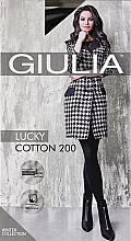 Колготки для женщин "Lucky Cotton" 200 Den, nero Giulia