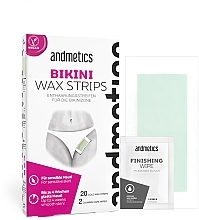 Восковые полоски для депиляции бикини Andmetics Bikini Wax Strips