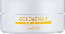 Гидрогелевые патчи для глаз с экстрактом золота и муцина улитки Eyenlip Gold & Snail Hydrogel Eye Patch