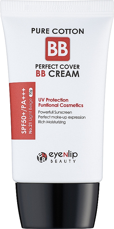 BB крем - Eyenlip Pure Cotton Perfect Cover BB Cream SPF 50