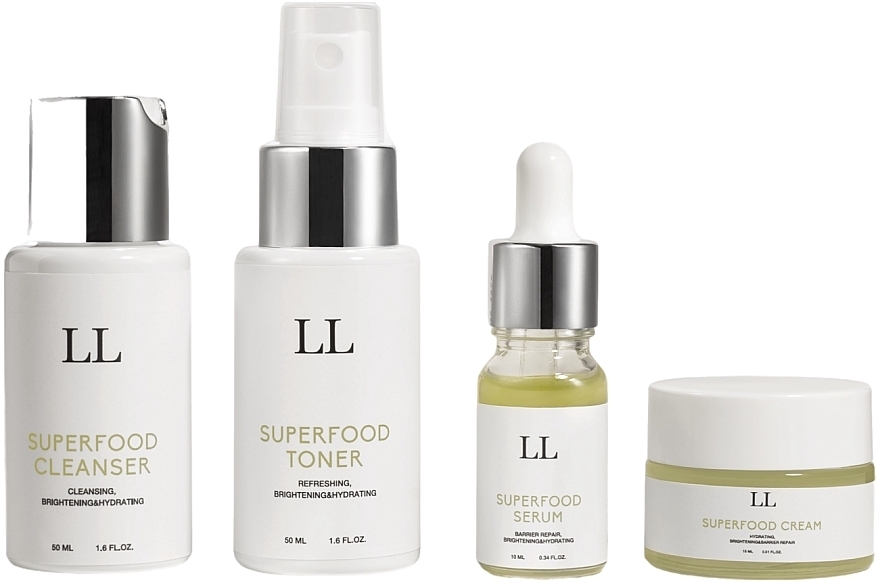 Набор для лица - Love&Loss The Littles Superfood (f/cleancer/50ml + toner/50ml + ser/10ml + f/cr/15ml)