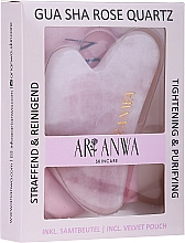 Гуаша из розового кварца для массажа лица ARI ANWA Skincare Rose Quartz Gua Sha