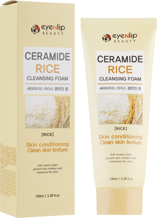 Пенка для умывания с керамидами и экстрактом риса - Eyenlip Ceramide Rice Cleansing Foam