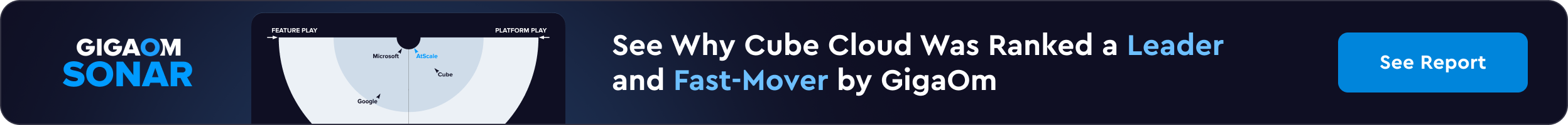 Cube Cloud ranked Leader and Fast-Mover by GigaOm