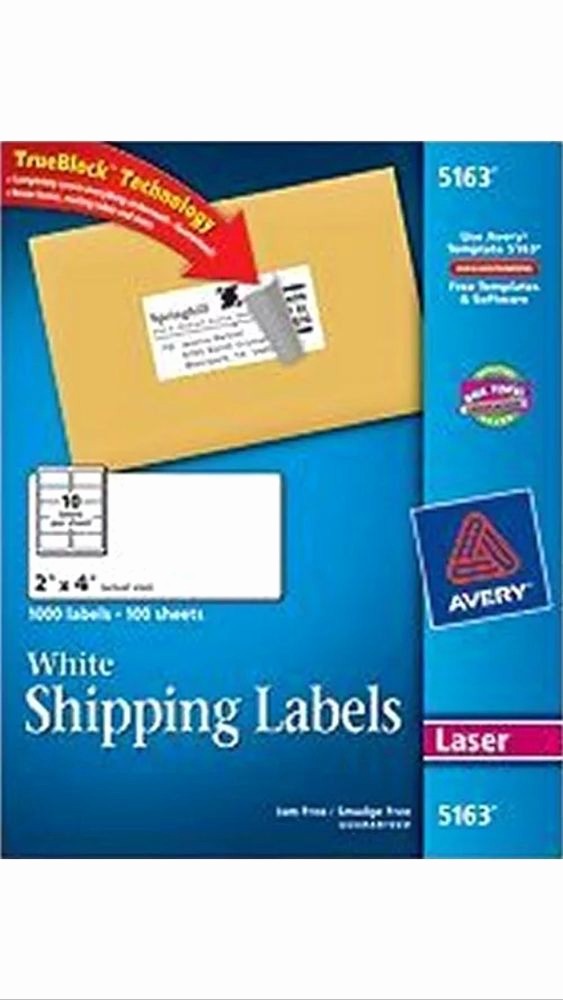 Avery 10 Per Page Labels Awesome 50 Avery 5163 8163 2&quot; X 4&quot; Shipping Address Labels 10