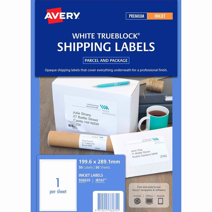 Avery 10 Per Page Labels Awesome Avery Inkjet Labels J8167 1 Sheet