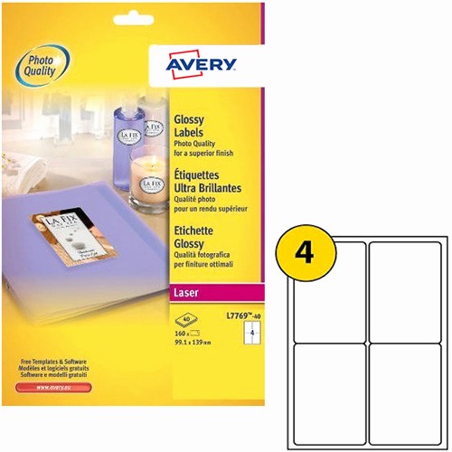 Avery 10 Per Page Labels Best Of Avery L7769 40 Address Labels Colour 4 Per Sheet 139 X 99