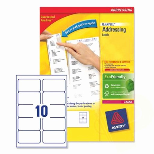 Avery 10 Per Page Labels Best Of L7173 Avery Laser Labels 10 Per Sheet 250 Sheets