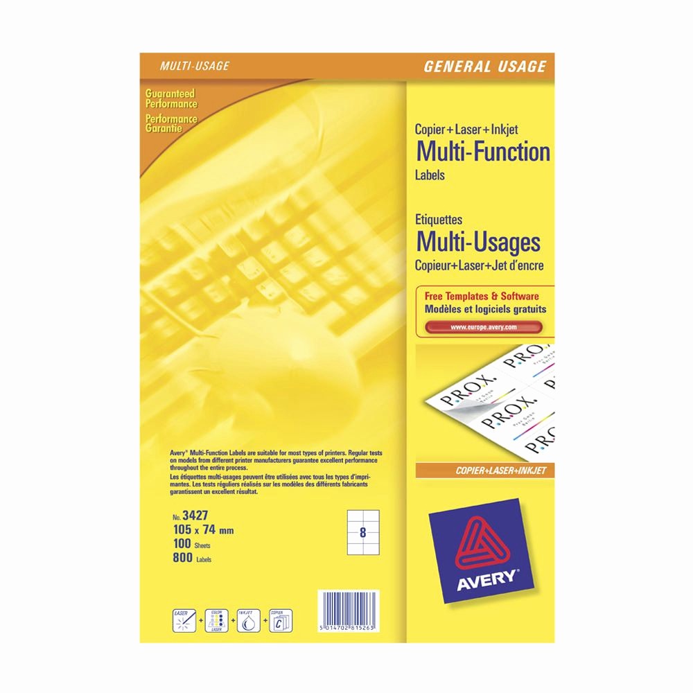 Avery 10 Per Page Labels Fresh Avery Multi Function Labels 8 Labels Per Sheet 105 X